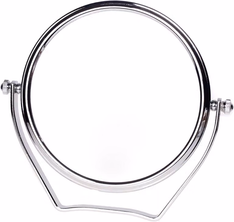 Specchio da bagno a parete, fronte-retro, con 10 scomparti, girevole a 360 gradi, finitura cromata standard + 10 ingrandimenti