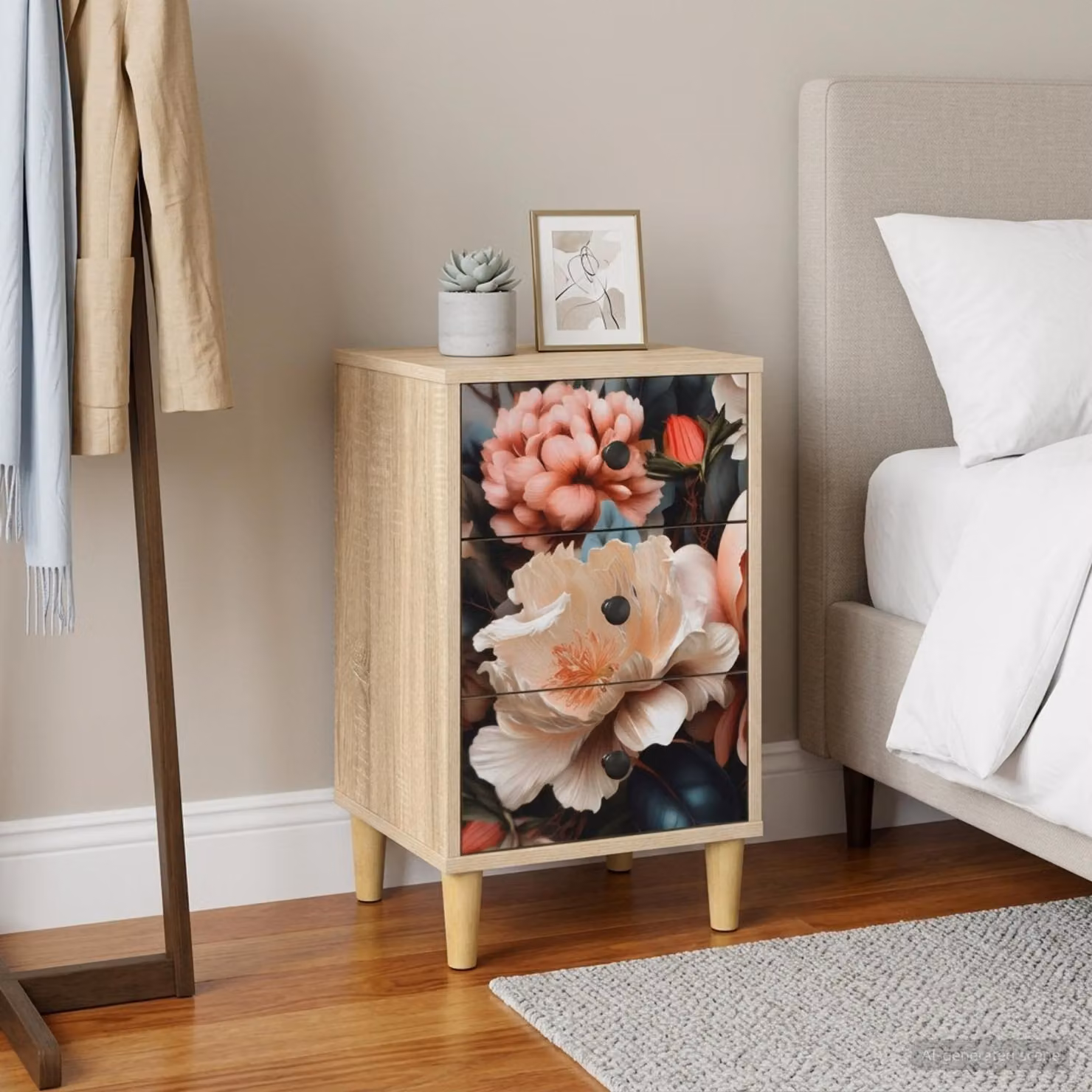 vidaXL Armadio da Notte BORNE Rovere Sonoma L/P/H: 36 x 33 x 60 cm