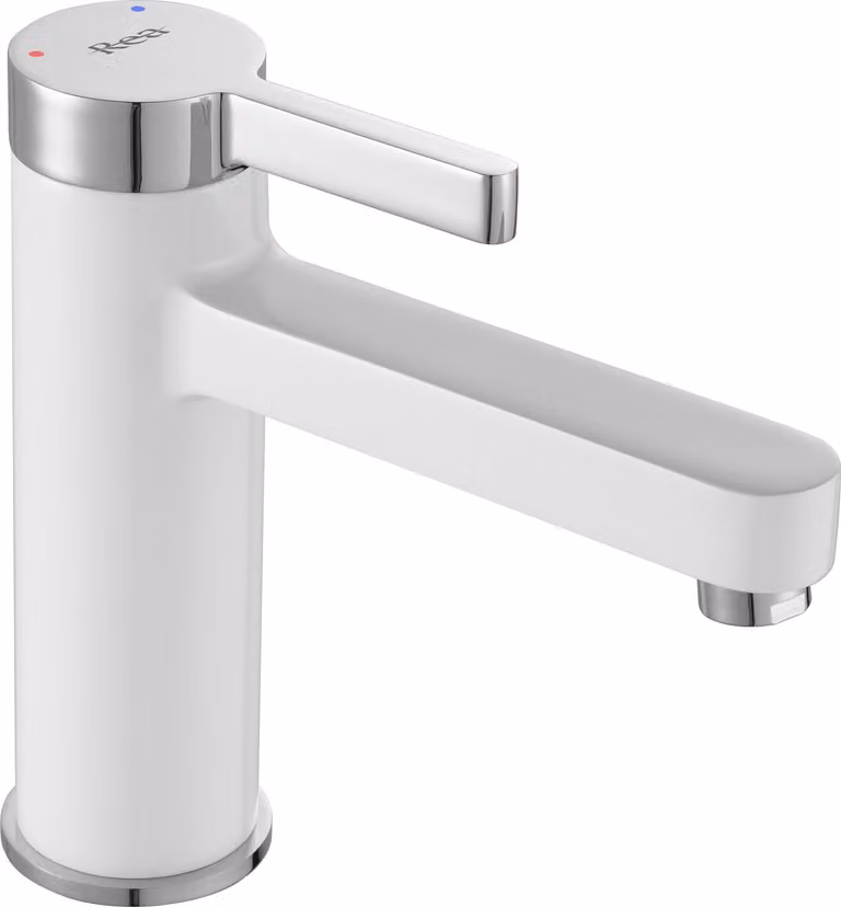 Rubinetto da Lavabo Rea Polo White Chrom Low