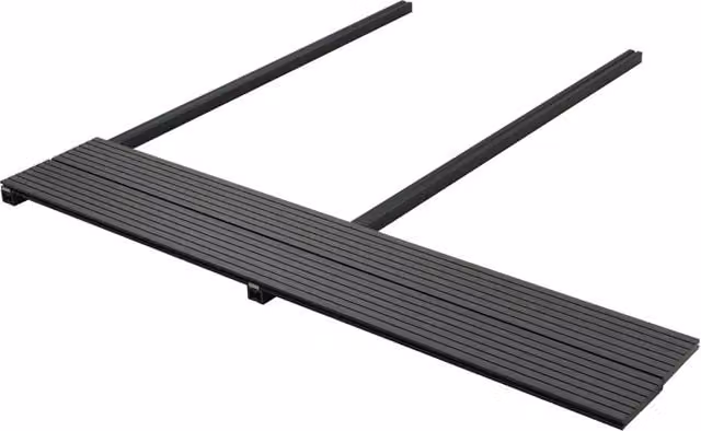 Set di 78 piastrelle per deck in WPC nero vidaXL