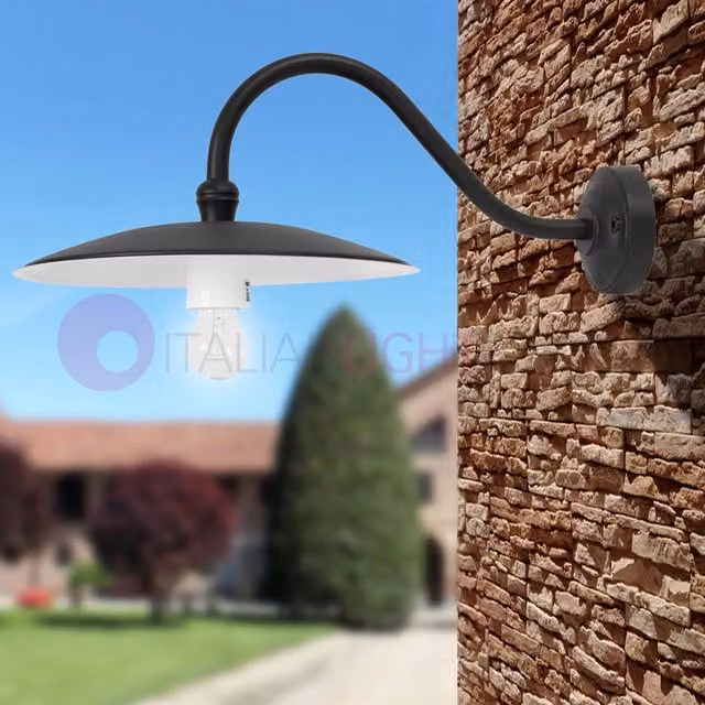Torriola Applique da parete per esterno in metallo con luce LED, L: 62.4 cm, d: 36 cm