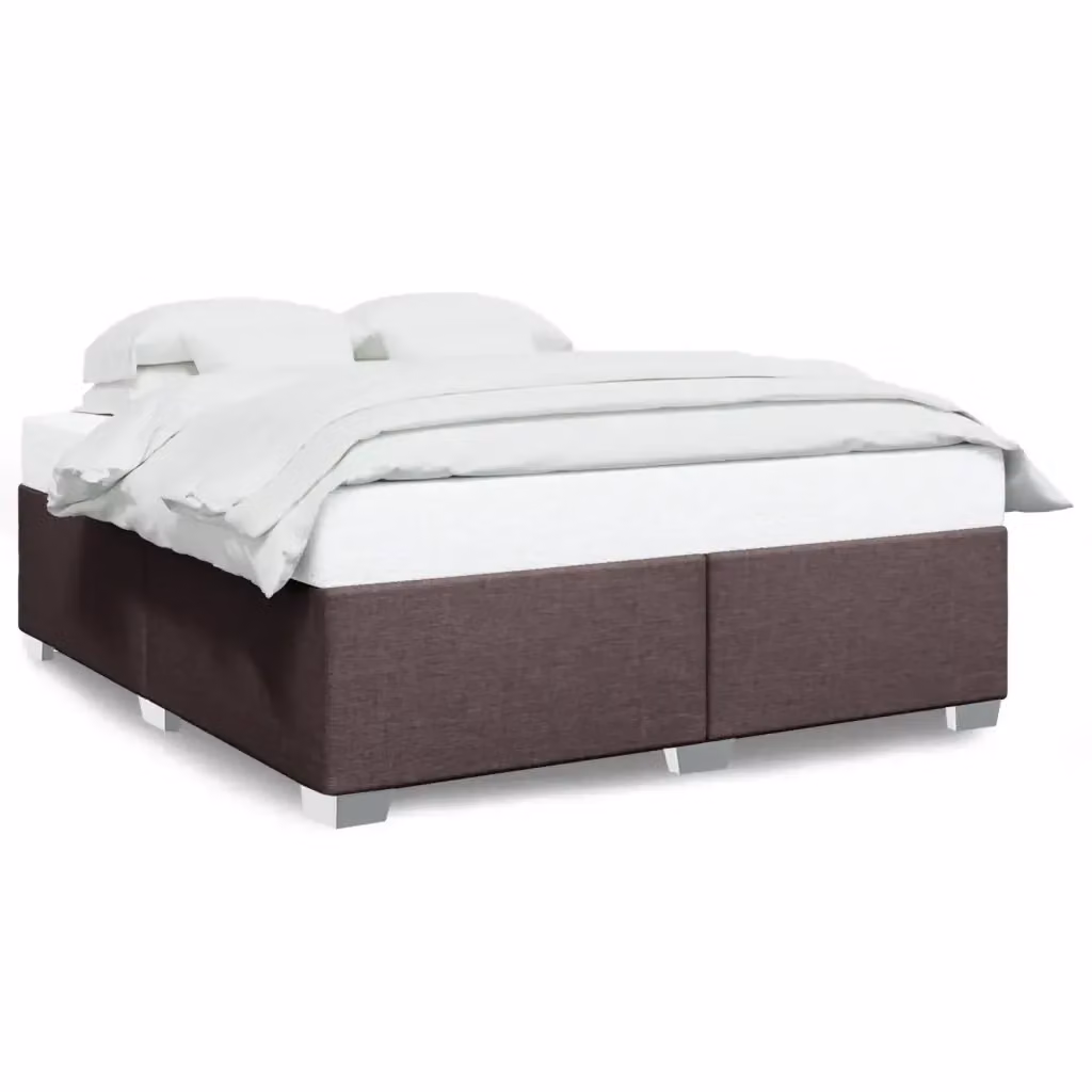 Giroletto vidaXL senza materasso in tessuto marrone scuro L/P: 200 x 200 cm – 2