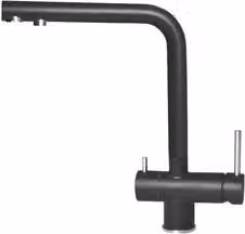 Miscelatore per lavello con doccetta e predisposizione acqua filtrata Elleci Tourmaline Nero Opaco
