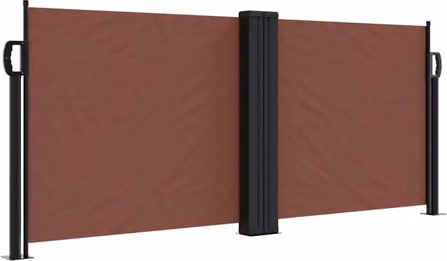 Tenda da sole laterale retrattile DESIGN IN in poliestere e acciaio, colore marrone, L: 600 cm, H: 100 cm – 1