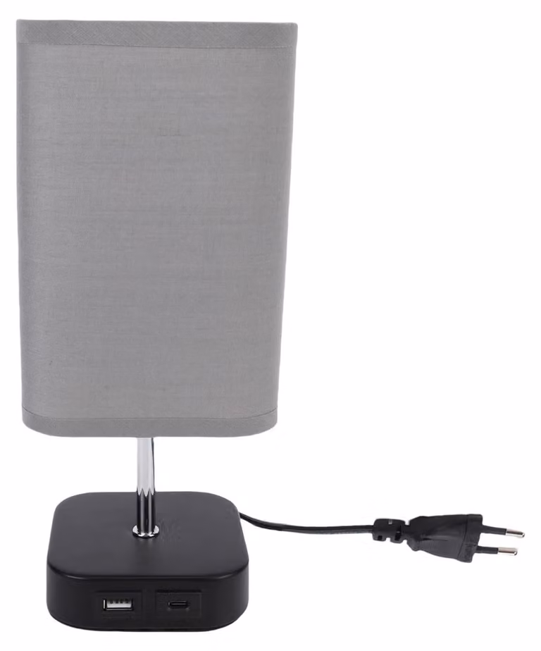 Lampada da comodino, con porta USB e connettore di tipo C, controllo touch, dimmerabile, ideale per la lettura a casa, in salotto o in camera da letto, con spina europea, 220 V