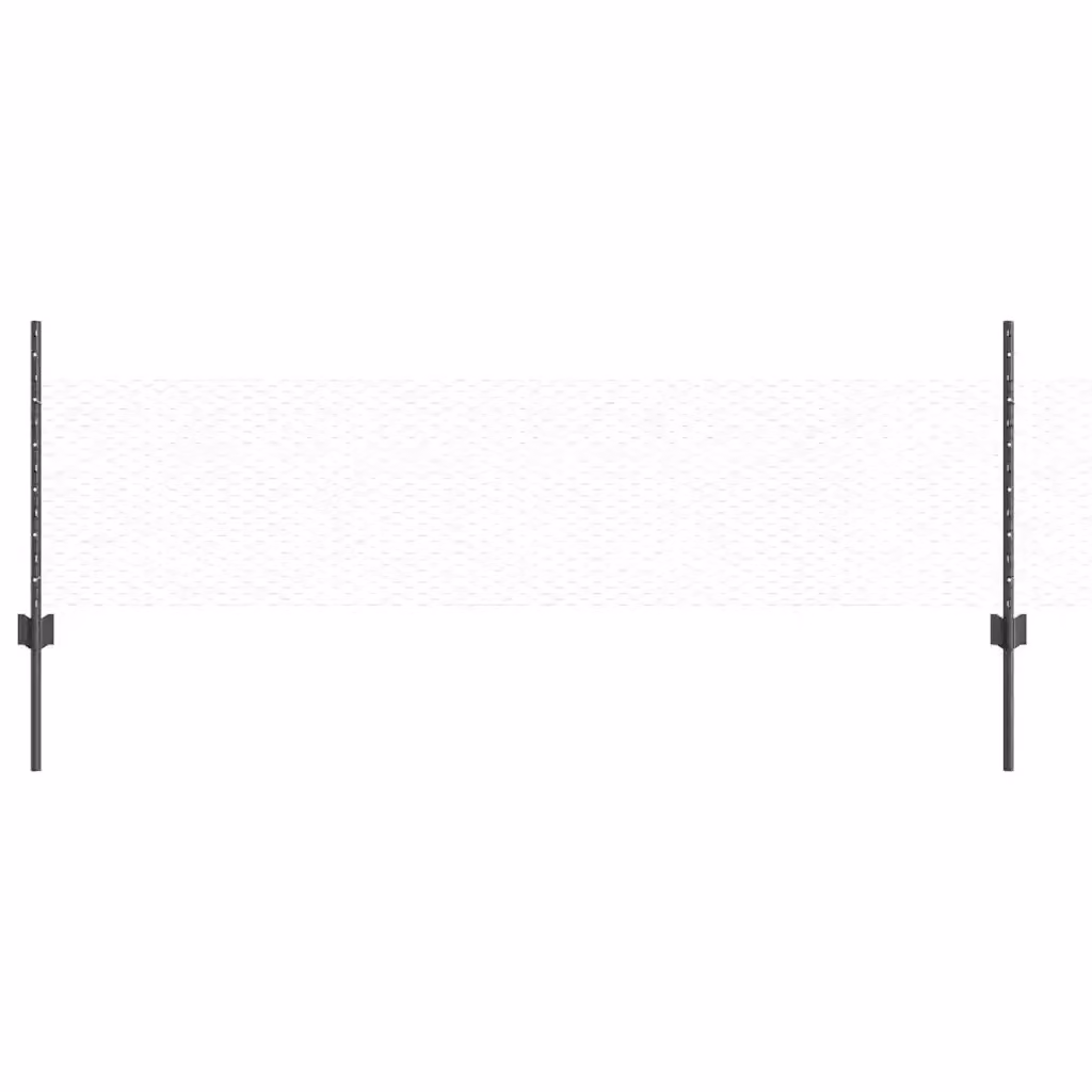 Recinzione esagonale con palo vidaXL in acciaio e PVC grigio L: 100 cm, H: 50 cm – 2