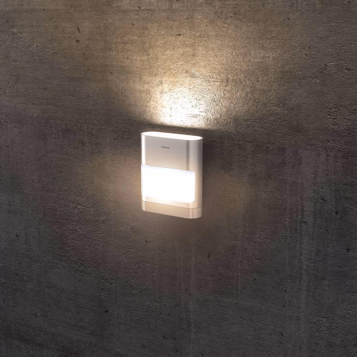 Theben theLeda D SU AL applique esterni sensor PIR, Alluminio / Grigio / Zincato, Alluminio, Moderno
