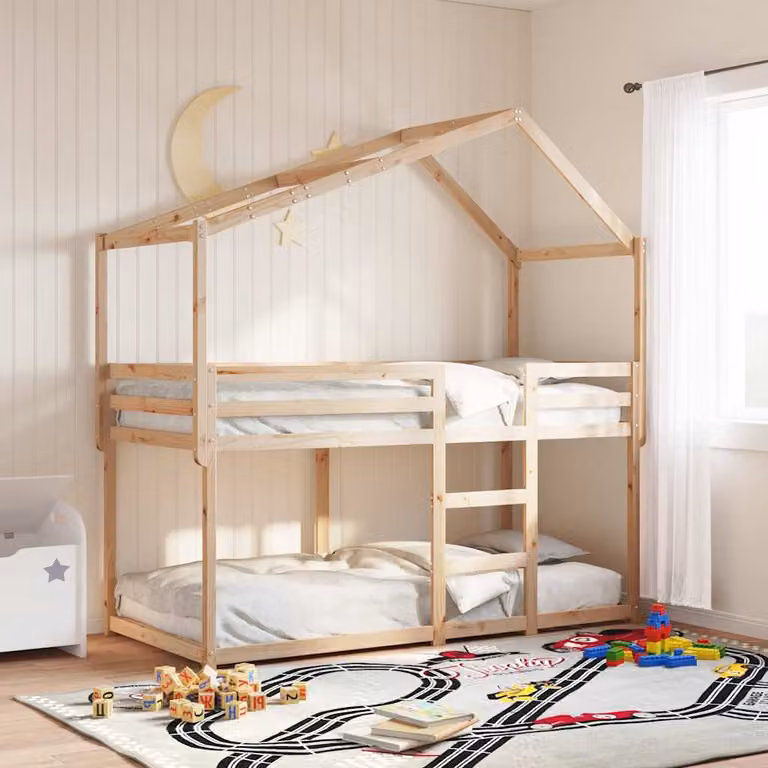 vidaXL Tetto per Letto Bambini in Legno Massello di Pino, L/P/H: 203 x 80,5 x 142 cm