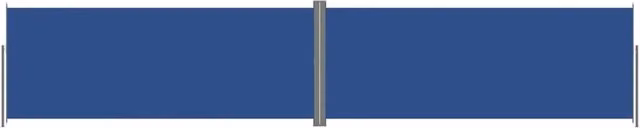 Tenda da sole laterale retrattile blu in poliestere con struttura in alluminio per patio e giardino L: 1000 cm, H: 200 cm
