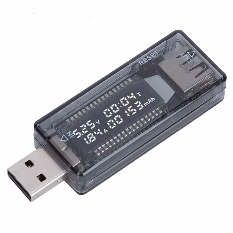 Tester di potenza USB, Voltmetro USB, Amperometro USB, Tester di potenza mobile, Misuratore di potenza