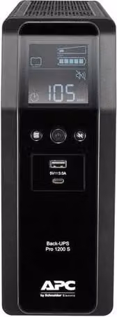 APC Back-UPS Pro BR 1200VA Gruppo di Continuità Linea Interattiva 1,2 kVA 720 W 8 Prese AC Nero BR1200SI
