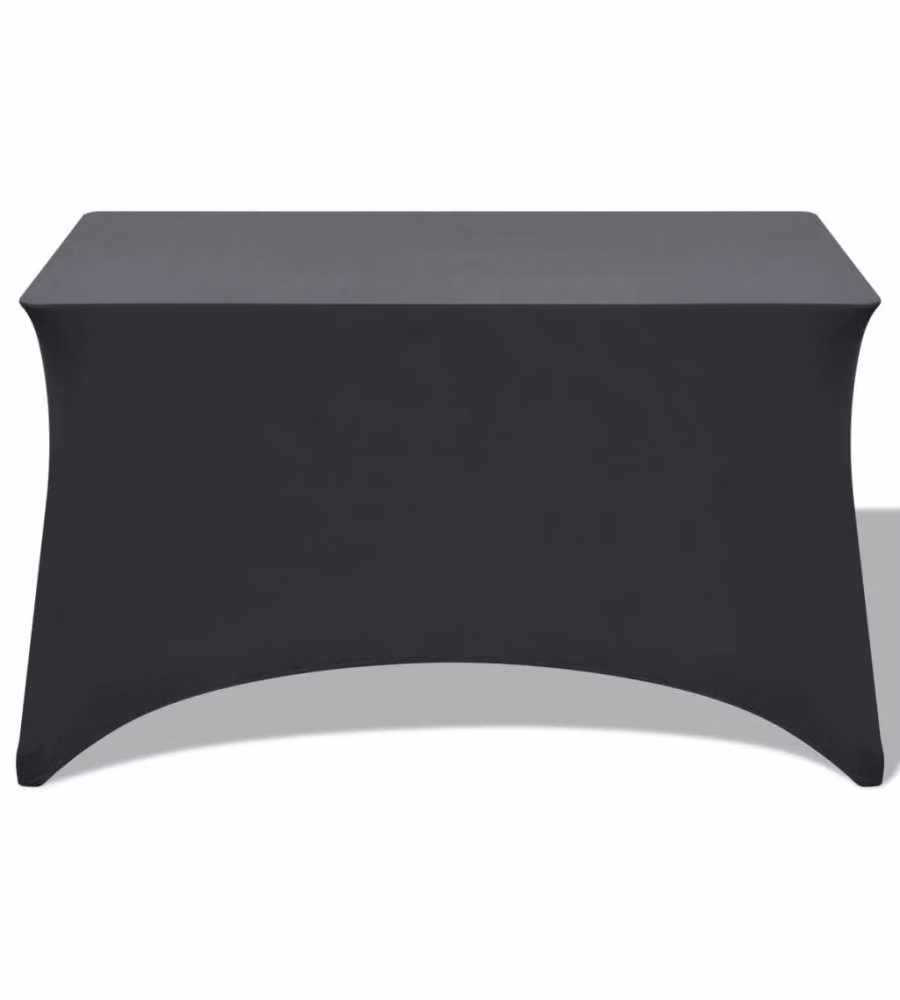 Fodere Elasticizzate per Tavolo 2 pezzi 183x76x74 cm Antracite