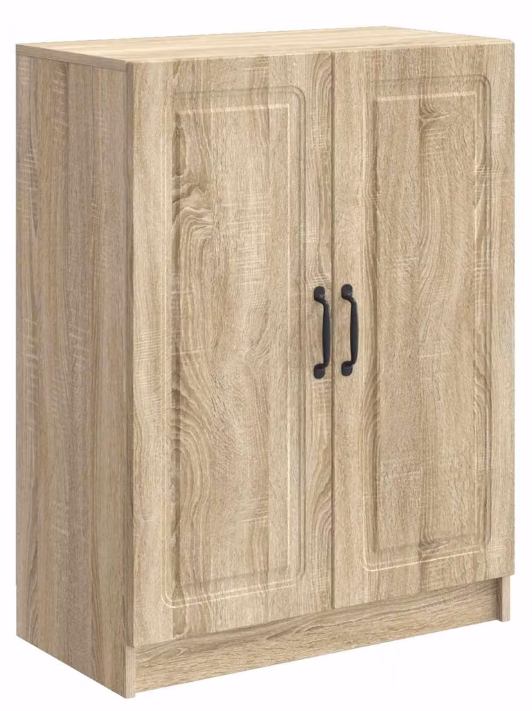 Comodino in legno effetto Sonoma con ampio spazio contenitivo multifunzionale
