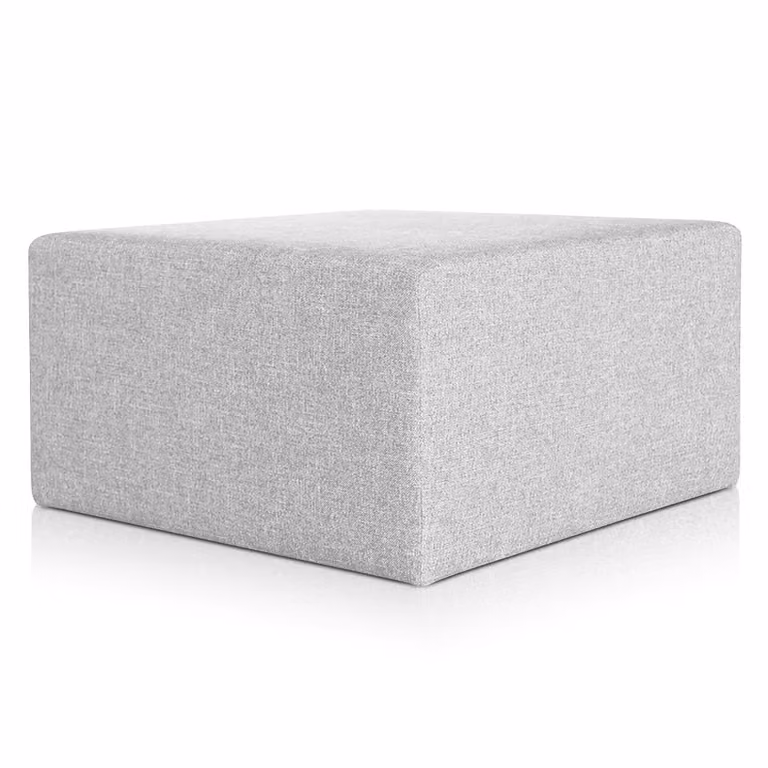 Pouf Rubino 83 x 83 cm Grigio