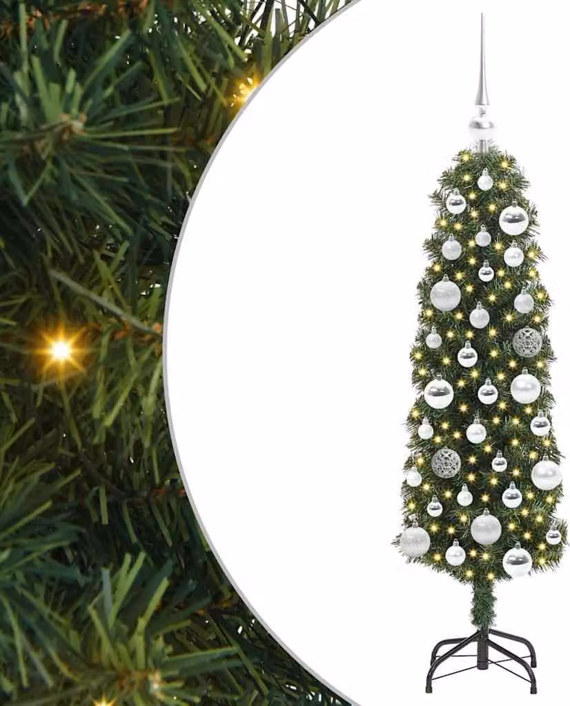 Albero di Natale artificiale con 150 LED Verde 120 cm
