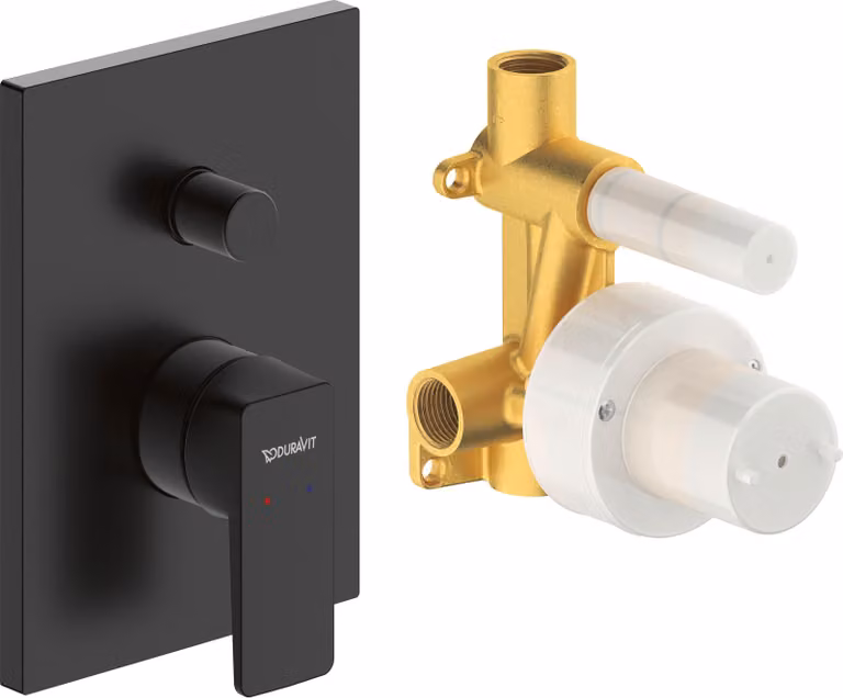 Duravit Manhattan Set de mitigeurs encastrés, 2 consommateurs, noir mat, MH4210008046, MH4210008046