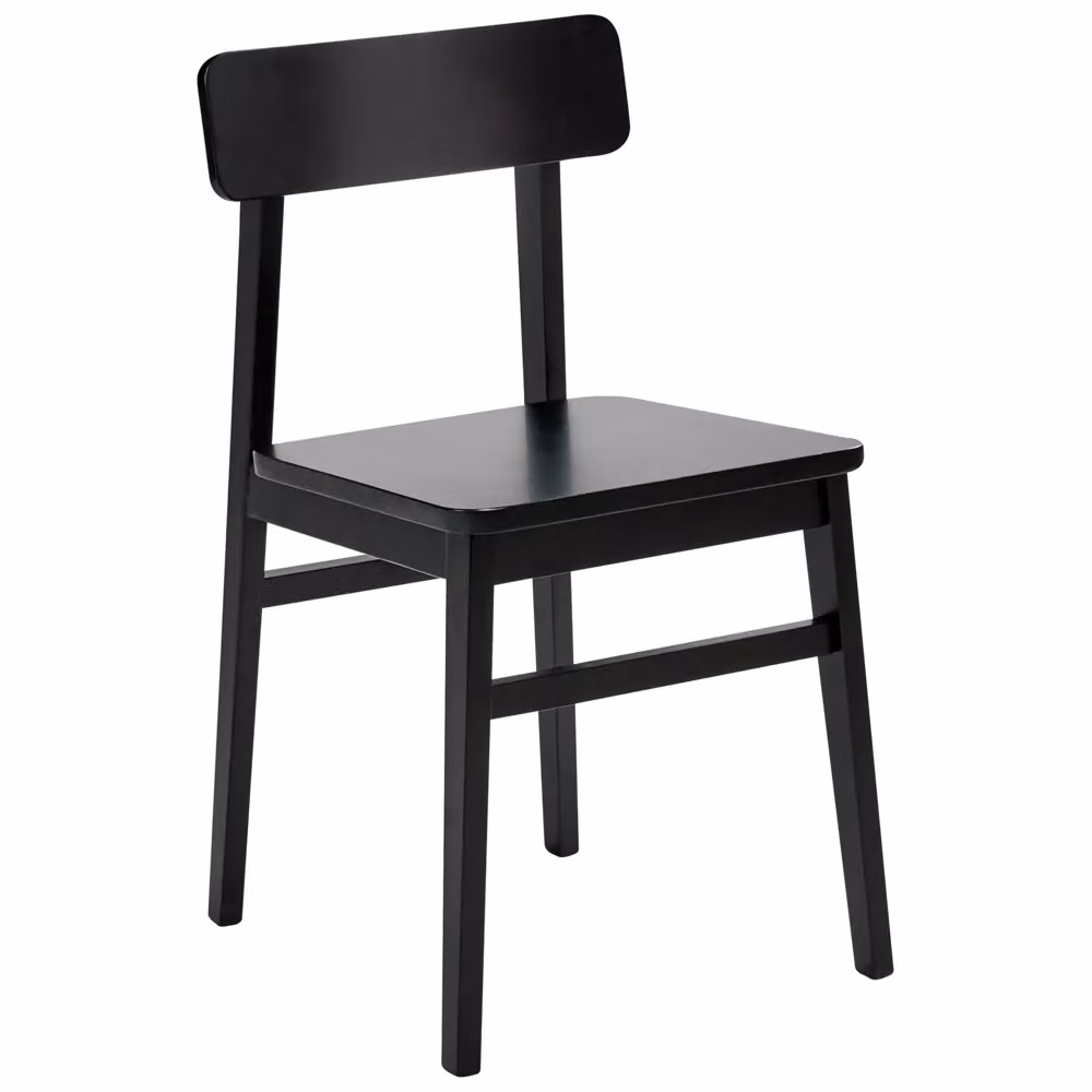 Set di 2 sedie da pranzo BELIANI in legno di gomma nero e marrone con stile classico per cucina e sala da pranzo – 2