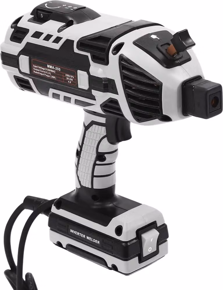 Saldatrice - Inverter portatile IGBT MMA/ARC - 20-200 A - 4,6 kW - Saldatura a elettrodo - Portatile - Grigio