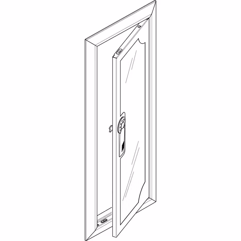 Cornice ABN + sportello di ispezione 1x4 per quadro di distribuzione da incasso, a 1 fila GBRU14TS
