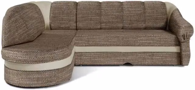 Divano angolare sinistro convertibile BENANA MEUBLORAMA beige, L 250 cm con contenitore e funzione letto