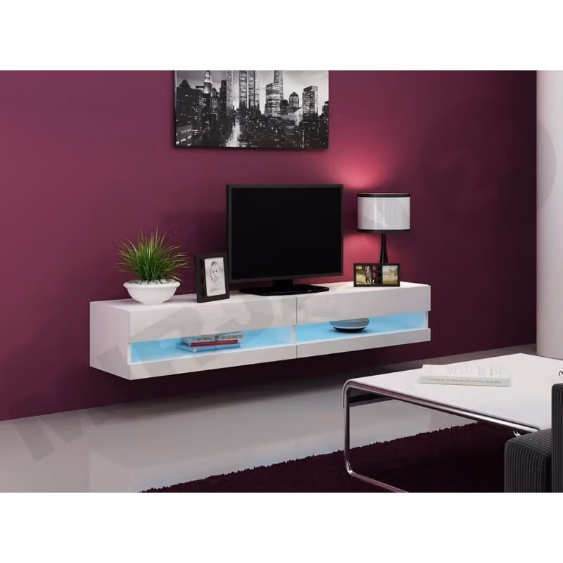 Tavolino per TV ASHTON NEW 180 – bianco lucido