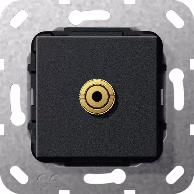 Gira 564910 Adattatore per jack mini da 3,5 mm, nero opaco