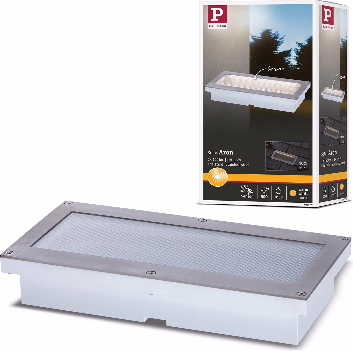 Paulmann Luce da incasso a terra a LED solare Aron