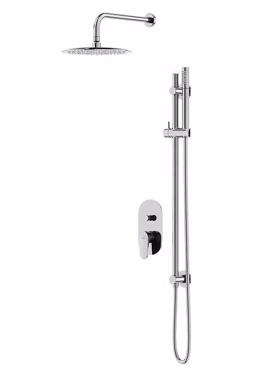 SET B260 set da incasso INVERTO con miscelatore vasca/doccia cromo + leva nera (S952-005)