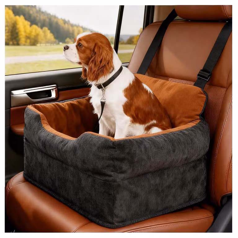Seggiolino per cani, adatto a cani di piccola e media taglia fino a 14 kg, imbottito, dimensioni 50 x 50 x 40 cm, colore nero