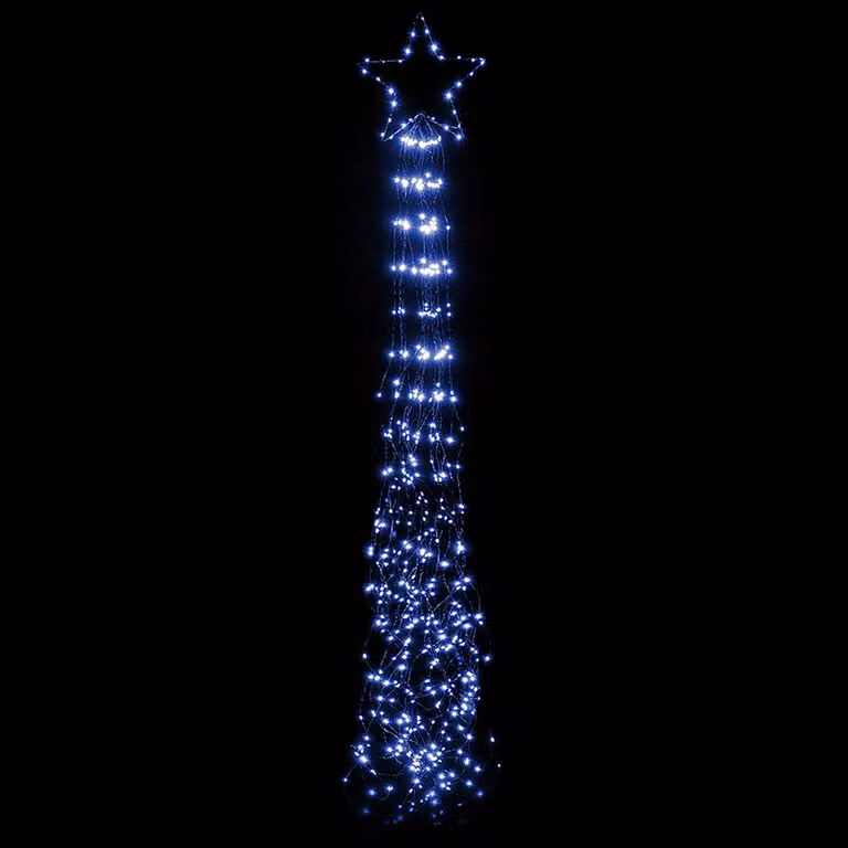 Stella Cometa Albero di Natale Puntale Cascata Illuminazione Led Natalizia
