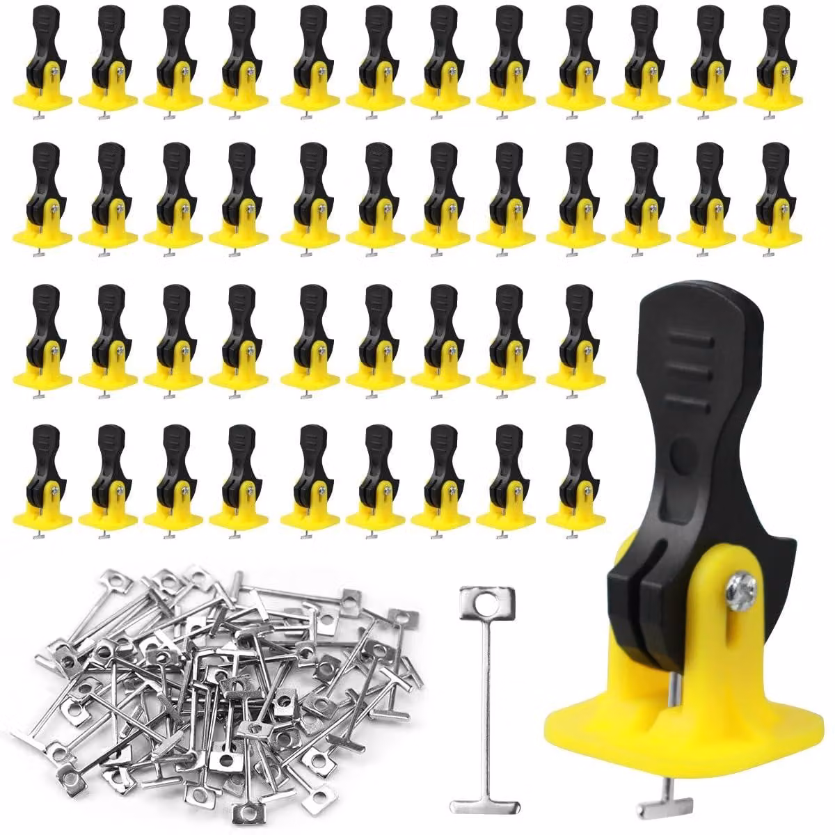 100 pezzi di sistema di livellamento per piastrelle, set di strumenti, 2 mm