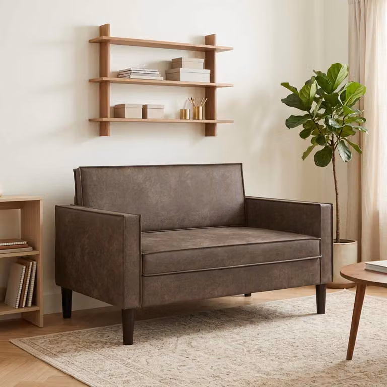 Poltrona lounge moderna vidaXL in pelle sintetica grigio scuro con braccioli