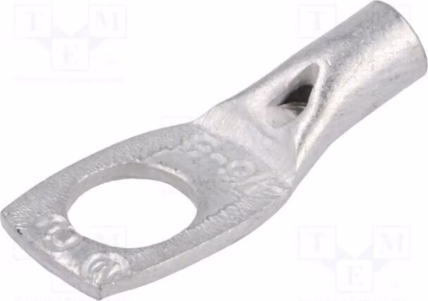 2 connettori a crimpare: morsetto a tubo da 6 mm², filettatura M8, placcato in stagno, modello VA01-0035, confezione da 6, conforme allo standard ISO