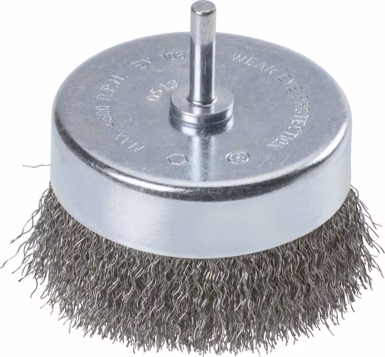 spazzole a tazza kwb, filo d'acciaio HSS crimpato, per l'uso con trapani e avvitatori a batteria 602433 1 pz