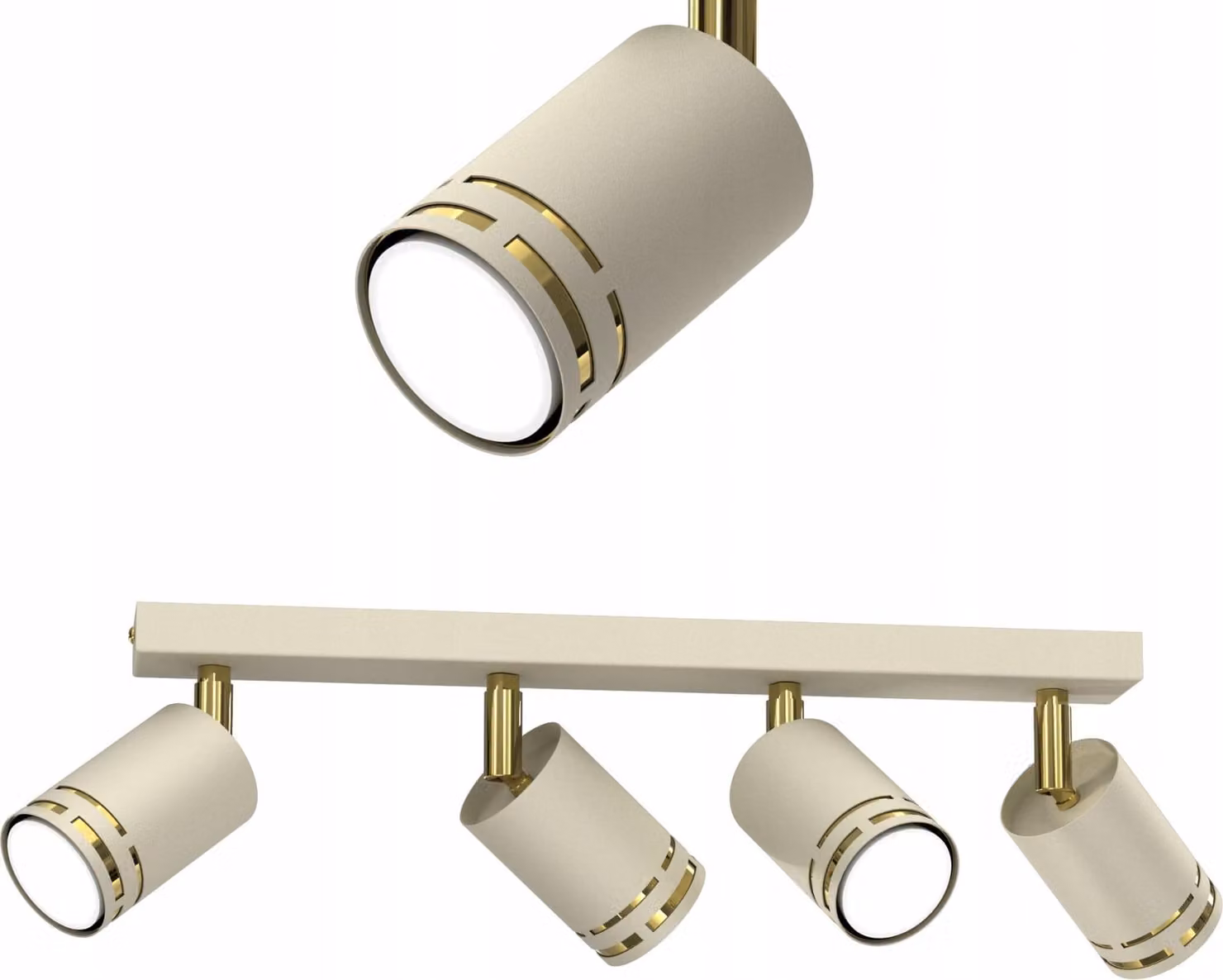 Lampada da soffitto Cashmere, orientabile, LED, GU10, finitura lucida, faretto, riflettore