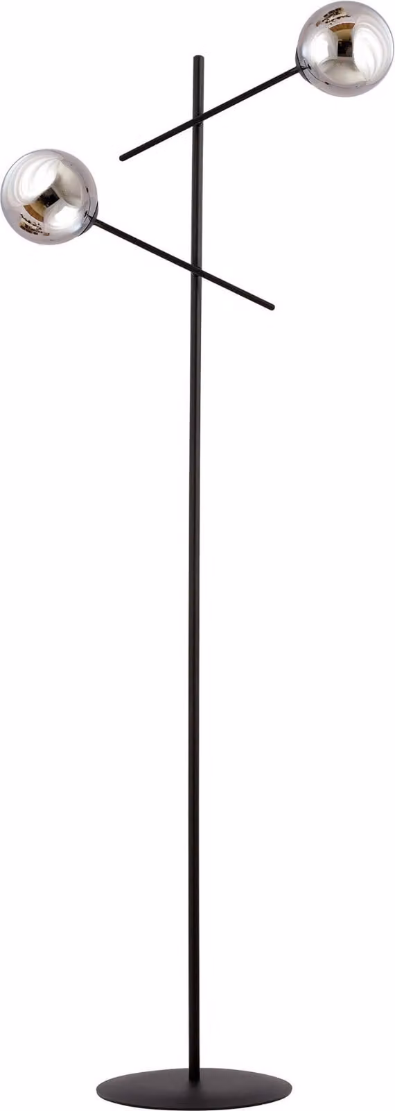 Lampada da terra Emibig 2xE14 40W LINEAR LP2 NERO/GRAFITE 1167/LP2