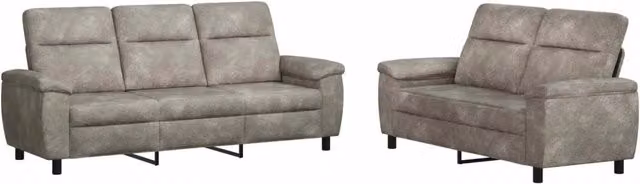 Set di divani 2 pcs Grigio Chiaro Pelle Scamosciata Sintetica 3430732