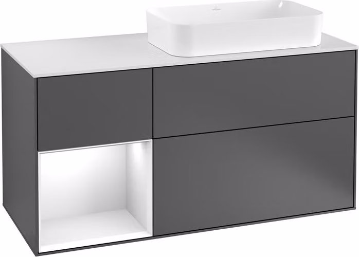 Villeroy & Boch V&B FINION mobile da bagno 1200x603x501 Abdpl bl Reg gls wh/gls wh