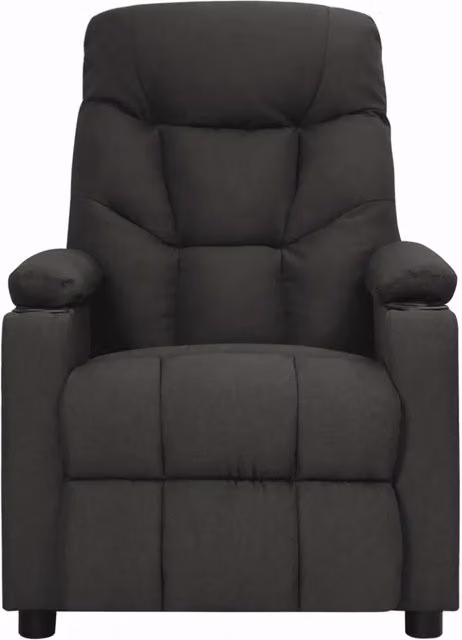 Poltrona | Sedia Relax Reclinabile in Tessuto Nero