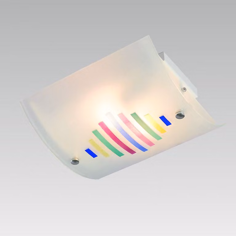 Plafoniera CAPPELLO 2xE27/40W, bianca a righe L: 280, H: 280, dimmerabile