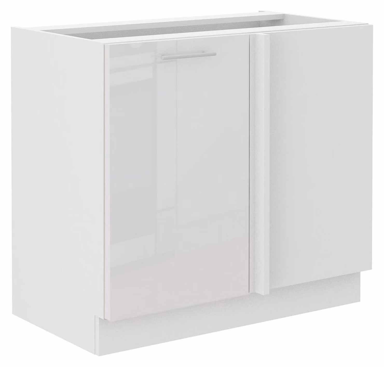 Mobile base Lara 105 cm bianco lucido, angolo cottura, blocco cucina, cucina