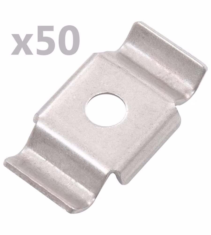 Clip a Farfalla per Recinzioni 50 pz in Inox