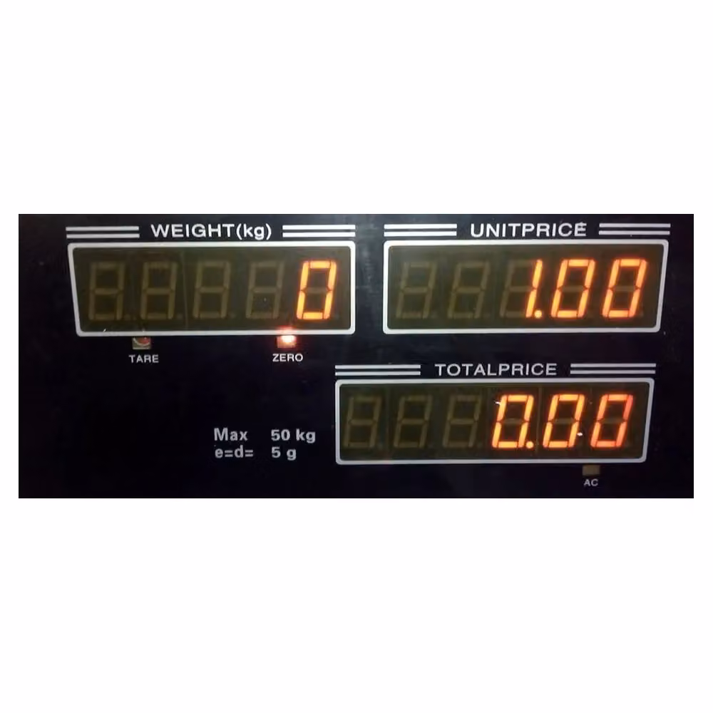 Bilancia Professionale da Banco Digitale Trade Shop in Acciaio Inox Color Argento con Display e Scontrino, Capacità Max 50kg e Precisione 5g – 2