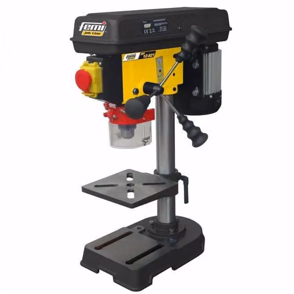 FEMI Jobline DP12-921 Trapano a colonna da banco 500 W, 5 velocità, mandrino 13 mm, colore Nero, Altezza: 58 cm – 2