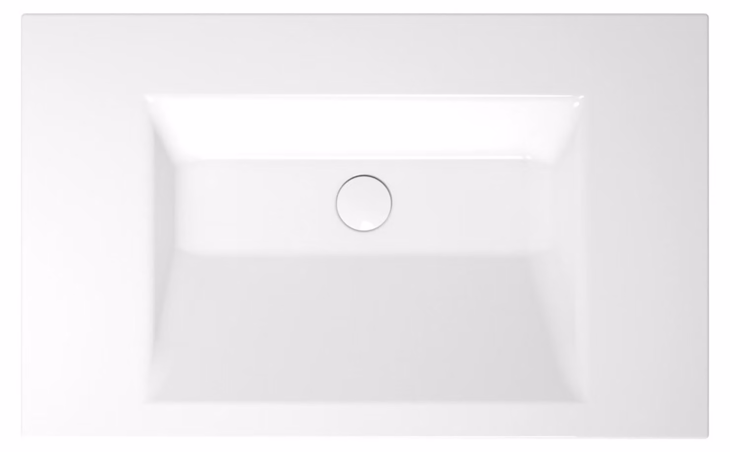 BetteAqua lavabo à encastrer, sans trou pour robinet, sans trop-plein, 800x495x80mm, A071-000PW, A071-000PW