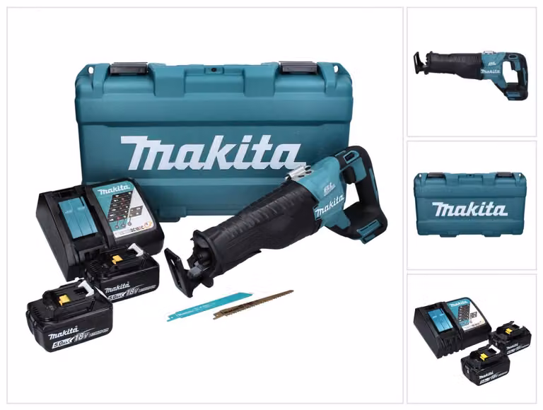 Sega a batteria Makita DJR 187 RTK 18 V Brushless + 2x batteria 5,0 Ah + caricabatterie + valigetta