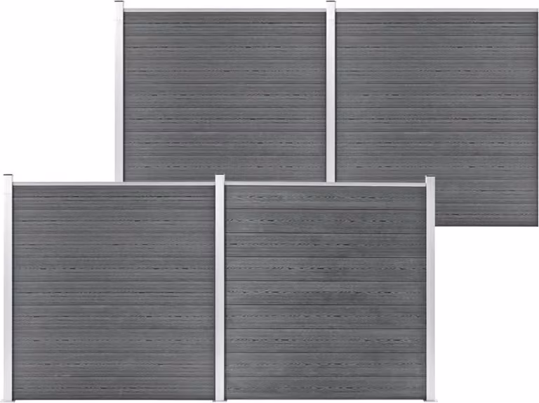 Maison Exclusive - Recinzione da giardino in WPC 699 x 186 cm, grigio