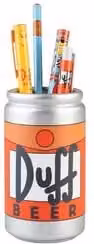 Portapenne con set cancelleria The Simpsons Duff Beer Arancio e Silver L/P: 7 x 12,4 cm LAPSDE07