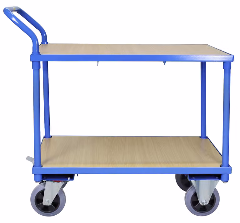 Carrello di trasporto ADB Carrello portamateriale a 2 ripiani Azzurro