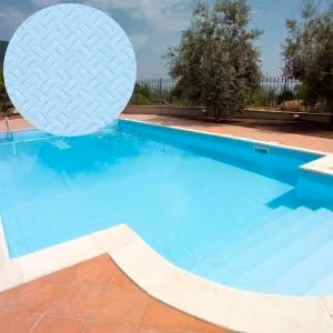 Rotolo antisdrucciolo Elbtal in PVC celeste H 1,65 m x 10 m
